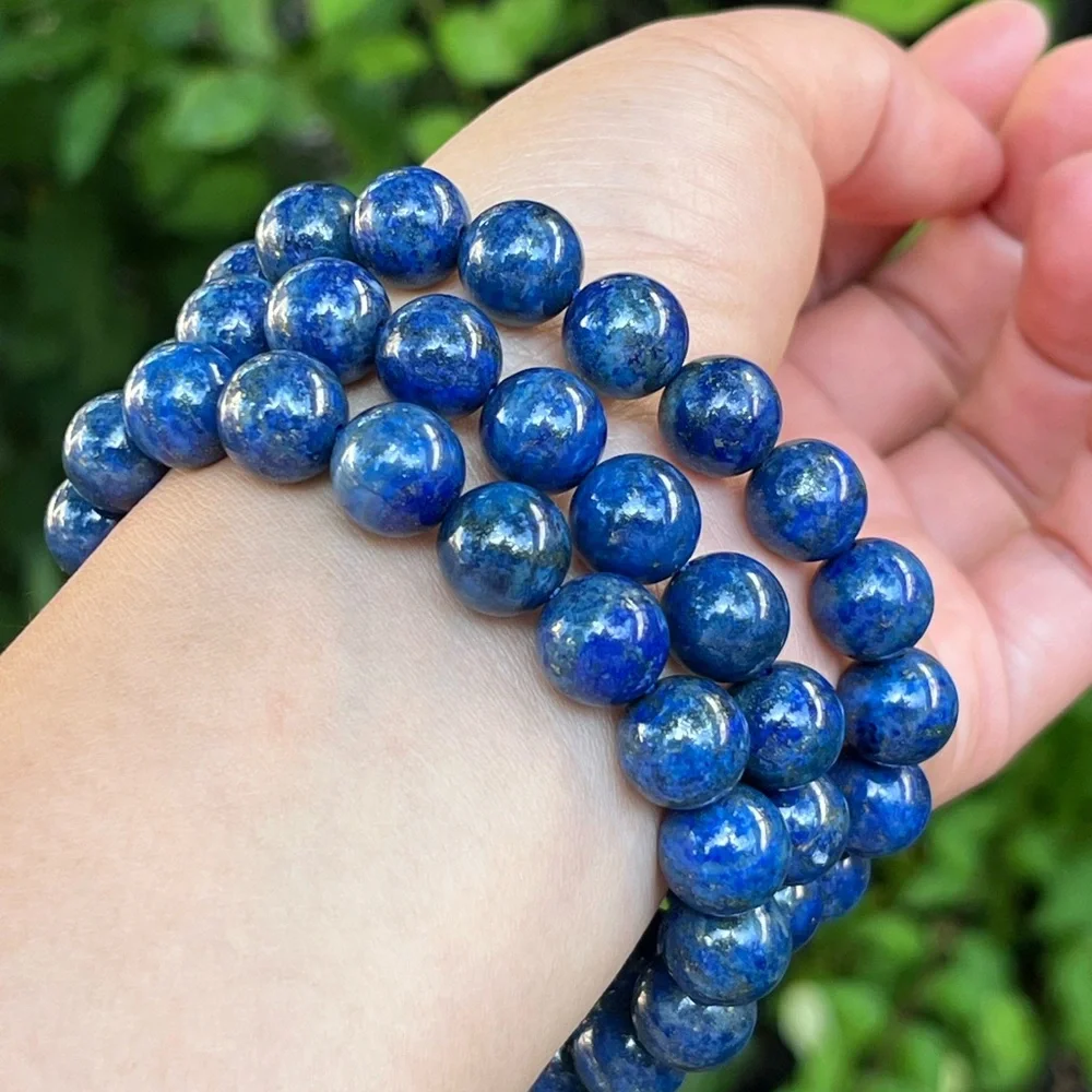 10.5mm stretchable lapis lazuli bracelet‎